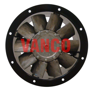 Compact type cylindrical cased axial flow fan